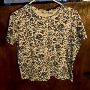 White Stag ladies Large 100% cotton print shirt like new